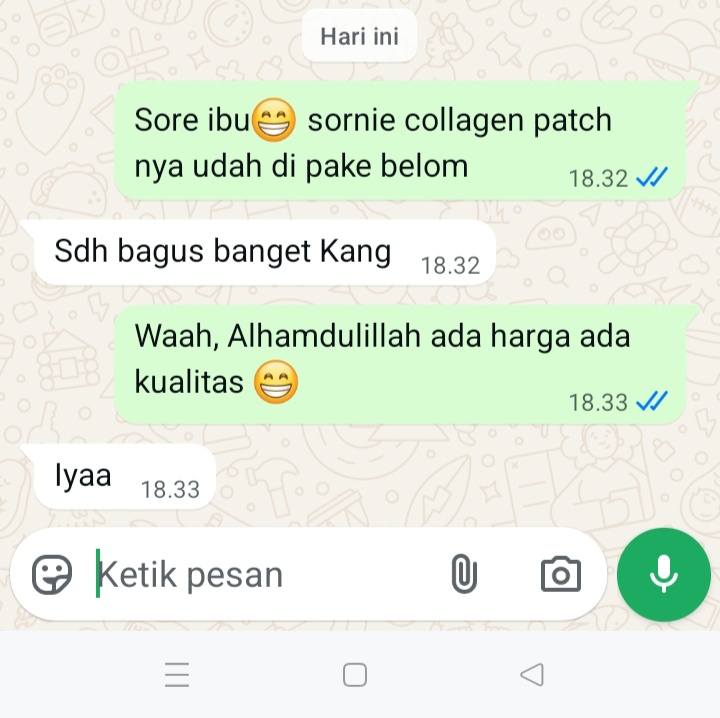 Testimoni Sornie Collagen Patch